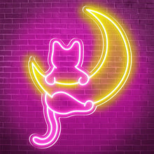 Néon Chat sur la Lune
